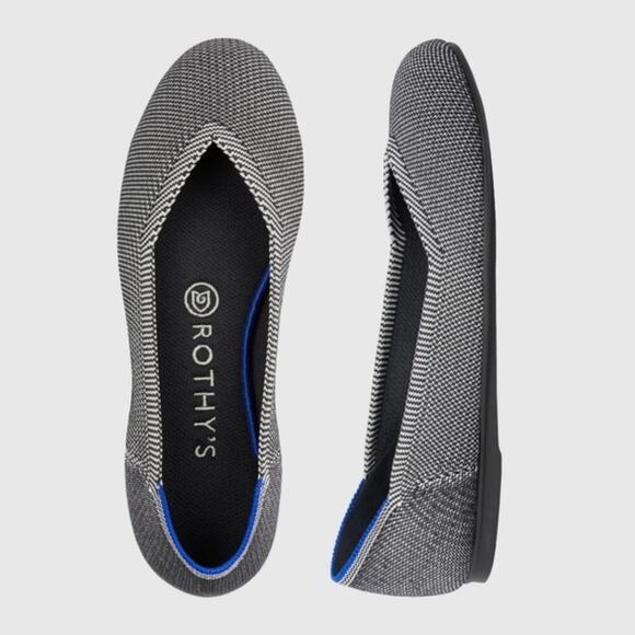 Rothy's the flat Grey Birdseye‎ Retired Women’s Size 9 - Picture 1 of 7
